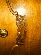 Table de chevet Art Déco avec marbre rouge, 45 à 65 cm, Comme neuf, Enlèvement, 55 à 70 cm