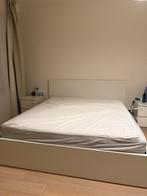 Ikea malm bed wit, Huis en Inrichting, Ophalen, Wit, Tweepersoons, Zo goed als nieuw