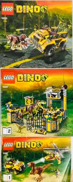 Lego 5885 + 5887 jurassic park world dino 2012 handleidingen, Gebruikt, Ophalen of Verzenden, Lego, Losse stenen