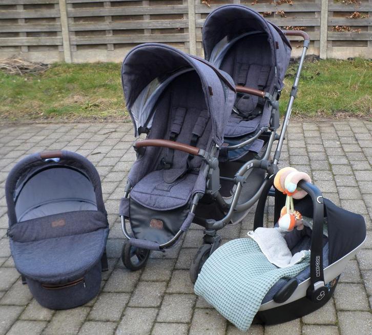 ABC Design Zoom Duowagen - Complete Set!, Enfants & Bébés, Buggys, Comme neuf, Autres marques, Modèle duo, Dossier réglable, Couverture pieds