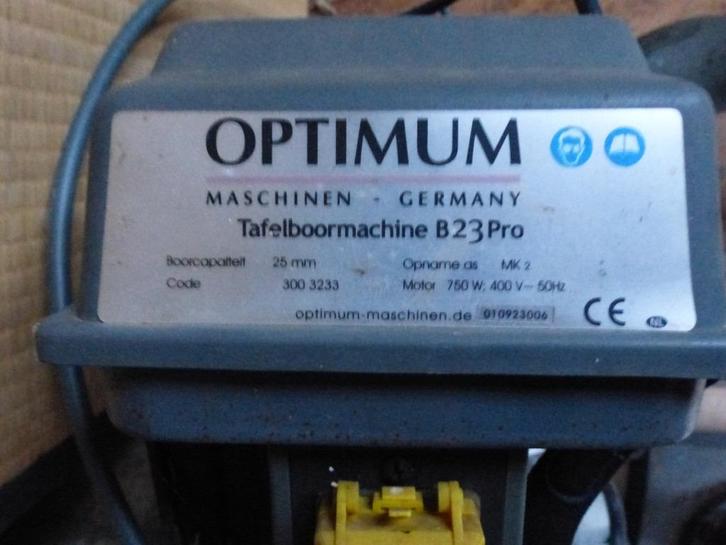 Perceuse colonne OPTIMUM B23pro, Doe-het-zelf en Bouw, Gereedschap | Boormachines, Gebruikt, Kolomboormachine, 600 watt of meer
