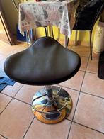 Tabouret ergonomique noir et argenté, Huis en Inrichting, Bureaustoelen, Ophalen, Zwart, Zo goed als nieuw, Bureaukruk