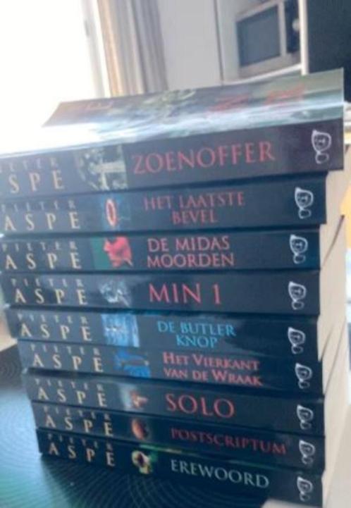 9 boeken Pieter Aspe, Livres, Thrillers, Enlèvement ou Envoi