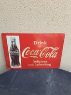 Blikken reclame bord Coca - Cola, Ophalen of Verzenden, Gebruikt