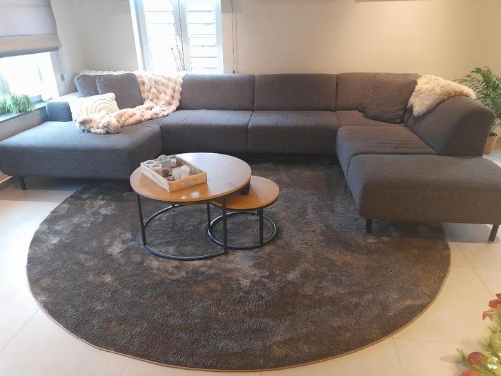 Groot stoffen hoeksalon zgan, Huis en Inrichting, Zetels | Complete zithoeken, Zo goed als nieuw, Stof, Ophalen