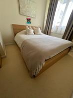 IKEA MAMLA 160x200 bed in zeer goede staat, Huis en Inrichting, Slaapkamer | Bedden, Ophalen, Gebruikt, Beige, Tweepersoons