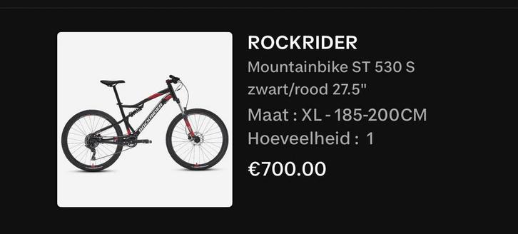 Mountainbike Rockrider ST 530 S, Fietsen en Brommers, Overige Fietsen en Brommers, Zo goed als nieuw, Ophalen