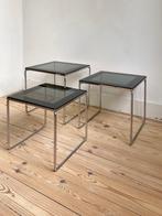 Vintage metalen Brabantia nesting tables, Huis en Inrichting, Ophalen, Minder dan 45 cm, Minder dan 55 cm, Gebruikt