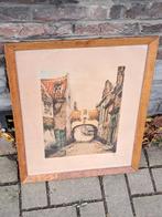 Gravure signe jef codron, Antiek en Kunst, Kunst | Etsen en Gravures, Ophalen of Verzenden