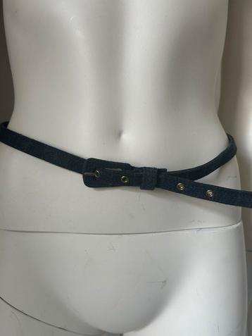 Oscar de la Renta ceinture tissu et cuir 72-82cm