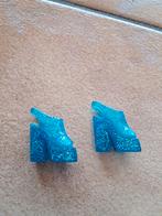 Paire de sandales bleues pailletées compensées à talons Barb, Enlèvement ou Envoi, Comme neuf, Barbie