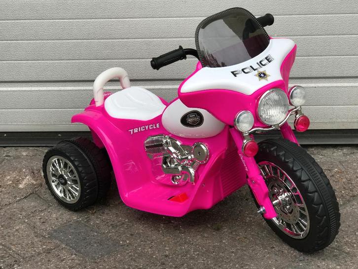 Elektrische kindermotor Harley Politiemotor look 6v roze, Kinderen en Baby's, Speelgoed | Buiten | Voertuigen en Loopfietsen, Nieuw