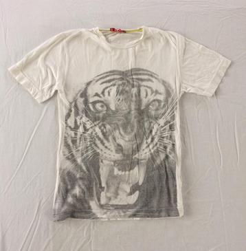 wit t-shirt Anne Kurris 10 j 140 tijger, Kinderen en Baby's, Gebruikt, Ophalen of Verzenden, Jongen, Shirt of Longsleeve