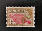 Gold Coast 1952-54 - landkaart - Queen Elisabeth II, Ophalen of Verzenden, Gestempeld