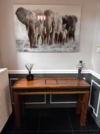 Console bois massif exotique artisanale 130 cm, Enlèvement