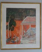 Peinture thaïlandaise sur soie, Antiquités & Art, Enlèvement ou Envoi