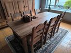 Eiken eetkamer tafel, kast en salontafel, Ophalen, Zo goed als nieuw