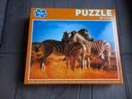 Puzzel 1000 stuks - Zebra's, Hobby en Vrije tijd, Ophalen of Verzenden, 500 t/m 1500 stukjes, Legpuzzel, Zo goed als nieuw