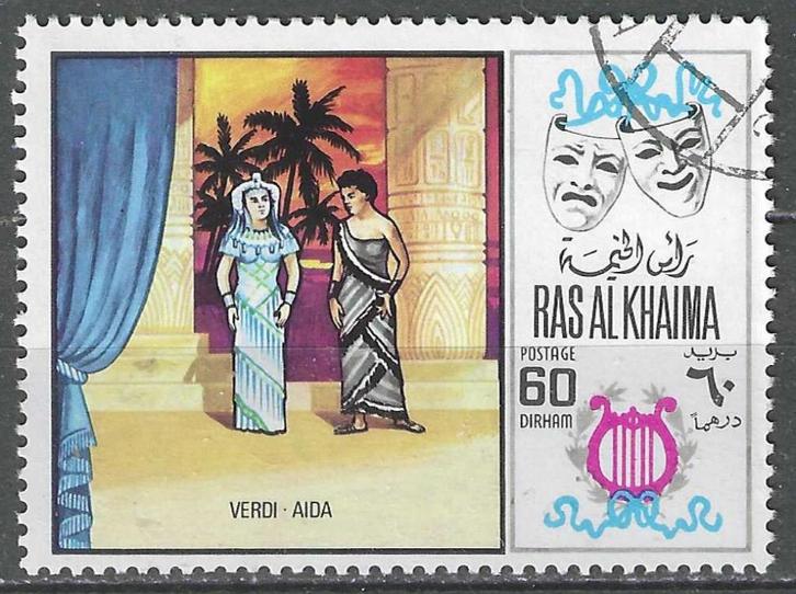 Ras Al Khaima 1969 - Stampworld 299 - Verdi - 60 D. (ST), Postzegels en Munten, Postzegels | Azië, Verzenden