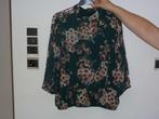 MARIE MERO donker groene gebloemde bloes, Kleding | Dames, Blouses en Tunieken, Ophalen of Verzenden, Gedragen, Maat 42/44 (L)
