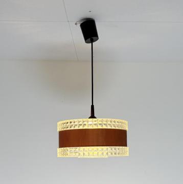 Vintage pendellampje met bruine ring beschikbaar voor biedingen