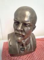 Statue Buste Russe de Lenine en métal d'époque communisme, Ophalen