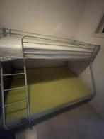 Metalen Stapelbed met Enkel Boven en Dubbel Beneden, Huis en Inrichting, Slaapkamer | Stapelbedden en Hoogslapers, Ophalen, Tweepersoons