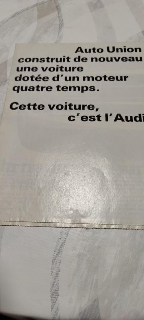 AUTO UNION Posterbrochure, Enlèvement ou Envoi, Comme neuf