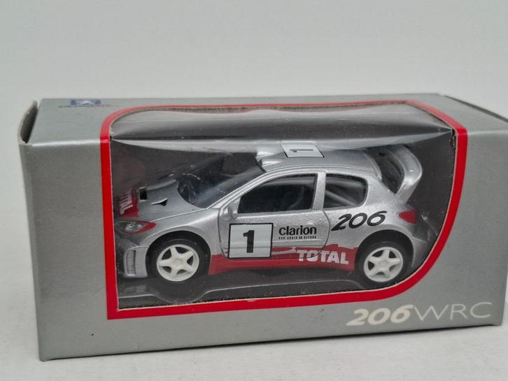 Peugeot 206 WRC Rally - Norev 1/64, Hobby en Vrije tijd, Modelauto's | Overige schalen, Zo goed als nieuw, Auto, Verzenden