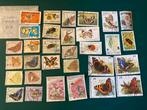 Lot de timbres sur le thème des papillons et des insectes, Timbres & Monnaies, Animal et Nature, Affranchi, Enlèvement ou Envoi