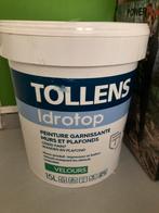 Peinture tollens gris clair velours 15L, 15 tot 20 liter, Zo goed als nieuw, Grijs, Verf