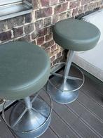 Barkruk terrasstoel 2x, Huis en Inrichting, Barkrukken, 2 krukken, Ophalen, Gebruikt, Met voetsteun