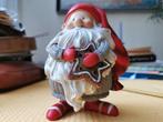 Vintage kerstman beeldje met peperkoek ster 13 cm, Enlèvement ou Envoi, Comme neuf