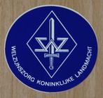 Sticker, Welzijnszorg, Koninklijke Landmacht, jaren'80.(2), Verzamelen, Militaria | Algemeen, Ophalen of Verzenden, Landmacht