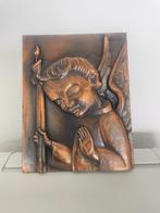 Religieuze plaquette in koper, Antiek en Kunst, Ophalen of Verzenden