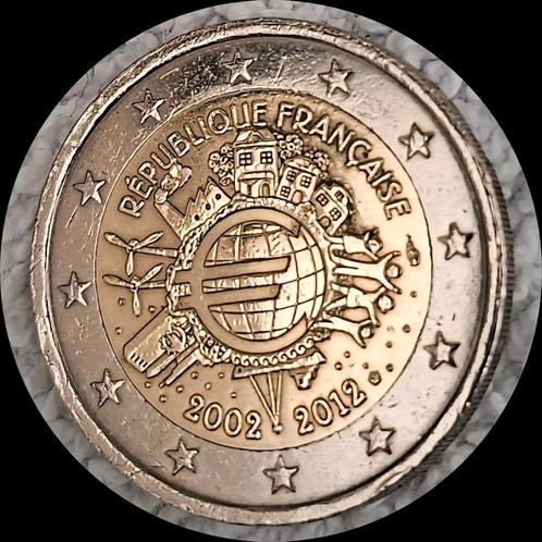 2 euro herdenkingsmunt 10 jaar euro frankrijk 2012, Postzegels en Munten, Munten | Europa | Euromunten, Losse munt, 2 euro, Frankrijk