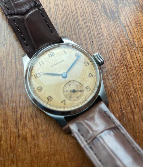 Vintage Longines, Bijoux, Sacs & Beauté, Montres | Anciennes | Antiquités, Montre-bracelet, Longines, Acier, 1930 à 1960, Avec bracelet