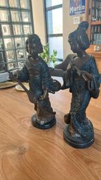 Bronzen “Geisha”-beelden / Aziatisch antiek, Antiek en Kunst, Antiek | Brons en Koper, Ophalen of Verzenden, Brons