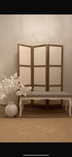 Kamerscherm beige/hout, Ophalen