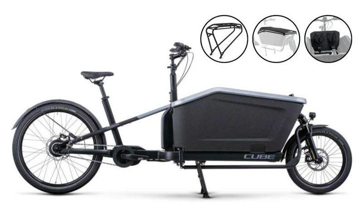 CUBE CARGO HYBRID 500 FLASHGREY/BLACK, Vélos & Vélomoteurs, Vélos | Vélos avec bac, Neuf, Autres marques, Électrique