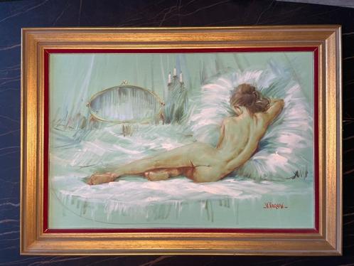 schilderij - V. Varani (107 x 77cm), Antiek en Kunst, Kunst | Schilderijen | Klassiek, Ophalen