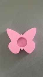 Photophore rose en forme de papillon, Maison & Meubles, Accessoires pour la Maison | Bougeoirs & Bougies, Enlèvement ou Envoi