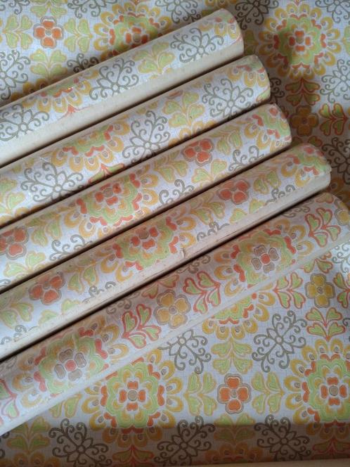 Retro, vintage, vrolijk behangpapier, Huis en Inrichting, Stoffering | Behang, Geel, Groen, Oranje, 25 tot 50 m², Ophalen of Verzenden