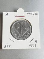 Munt Frankrijk 2 francs 1943 B, Postzegels en Munten, Ophalen of Verzenden