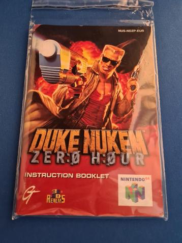 N64 - Duke Nukem Zero Hour handleiding beschikbaar voor biedingen