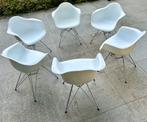 Vitra - Charles Eames, Ray Eames -6 kuipstoelen (replica’s ), Vijf, Zes of meer stoelen, Wit, Zo goed als nieuw, Ophalen