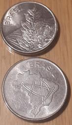2 x BRAZILIË: 5 en 10 CRUZEIROS 1980 KM 591 + 592 High Quali, Ophalen of Verzenden, Zuid-Amerika, Setje
