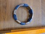 Armband blauw, zilverkleurig, Ophalen of Verzenden, Gebruikt, Blauw