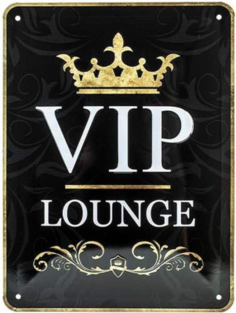 Retro VIP Lounge metalen bord | wandplaat | Nieuw
