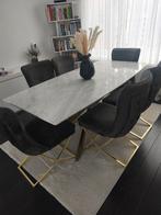 Marmer tafel met 6 stoelen af te halen in Antwerpen., Ophalen